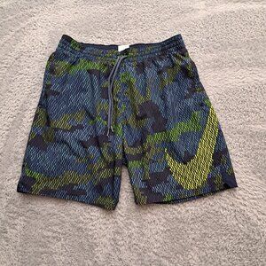 Nike Mens Medium Blue Mesh Lined Swim Trunks